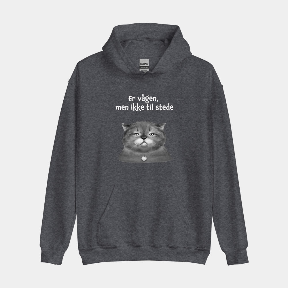 Hoodie med citat - "Er vågen, men ikke til stede"