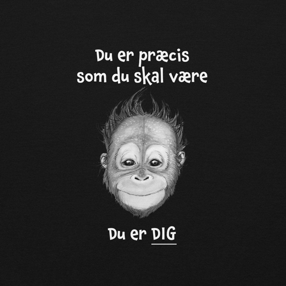 Hoodie med citat - "Du er præcis som du skal være"