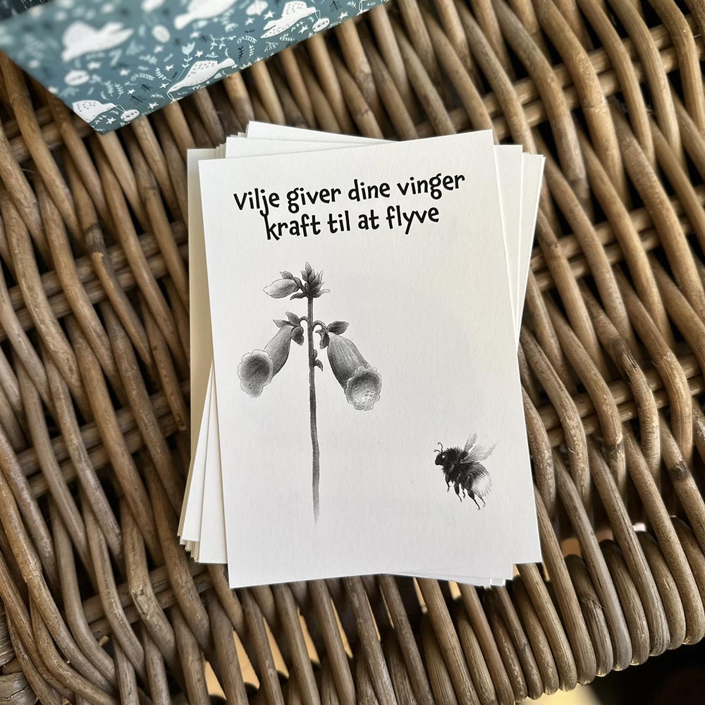 Kort - "Vilje giver dine vinger kraft til at flyve."