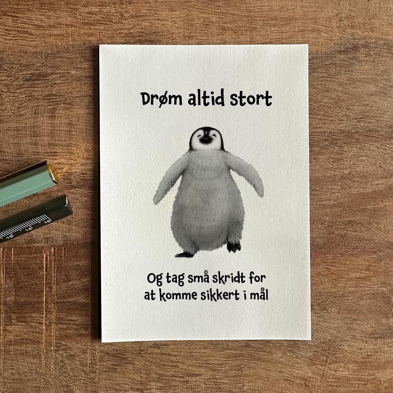 Udsalg // Mandagstanke med pingvin - kort