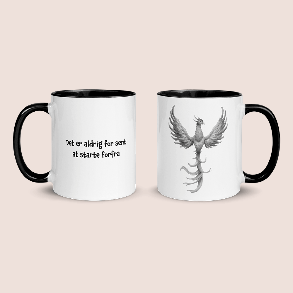 "Det er aldrig for sent at starte forfra" - krus