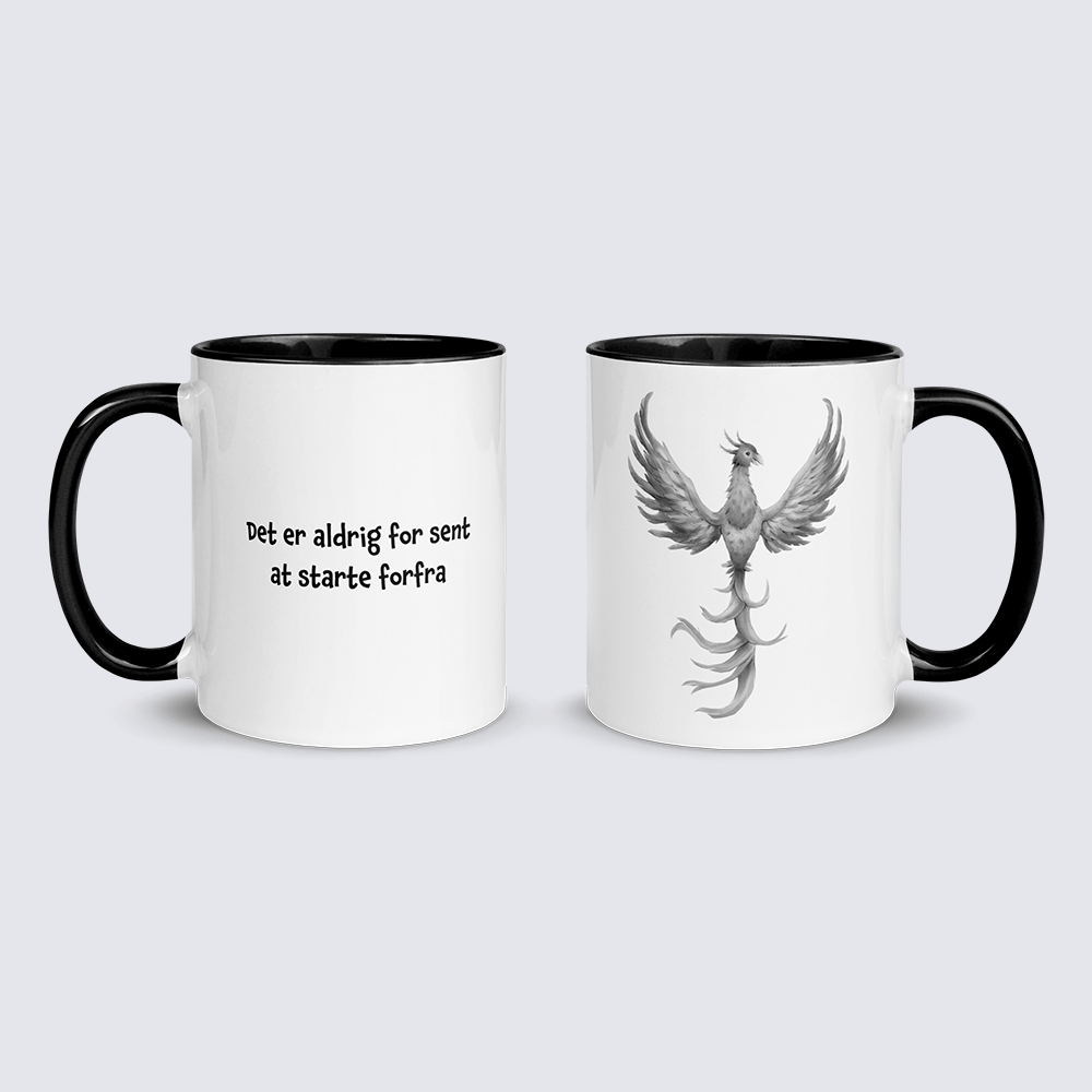 "Det er aldrig for sent at starte forfra" - krus