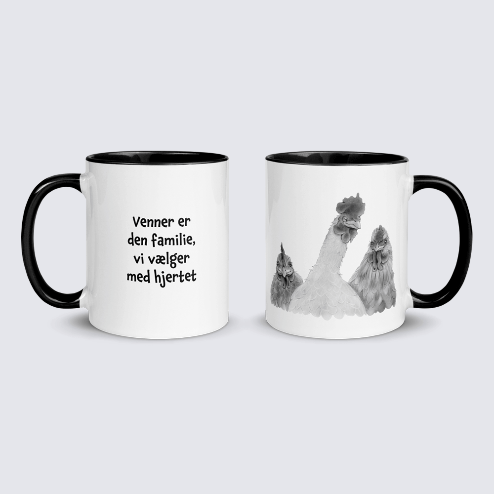 "Venner er den familie, vi vælger med hjertet" - krus