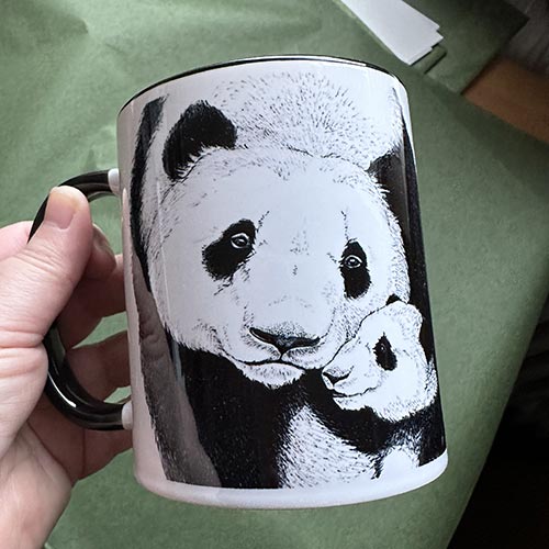 Krus med pandaer (produceres normalt ikke)