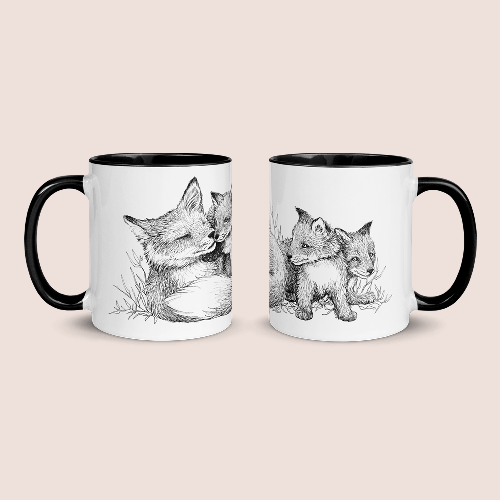 Krus med rævefamilie