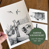 Sampak - 4 kunstkort fra "Livet på gården" - 2