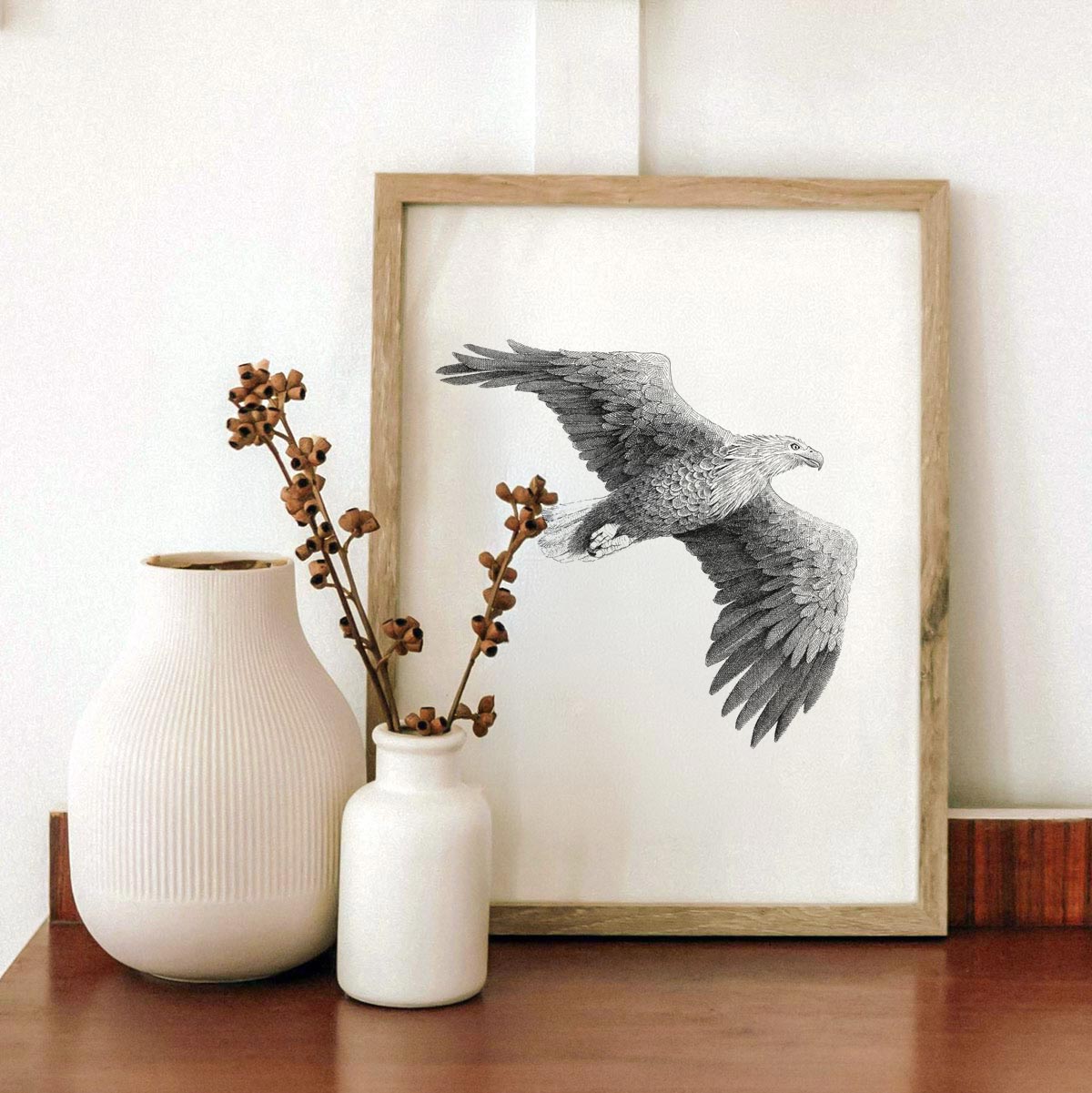 Plakat med havørn - Der hvor vinden bærer hen