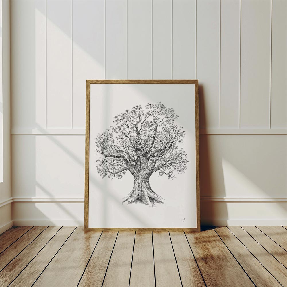 Plakat med egetræ - Livets træ