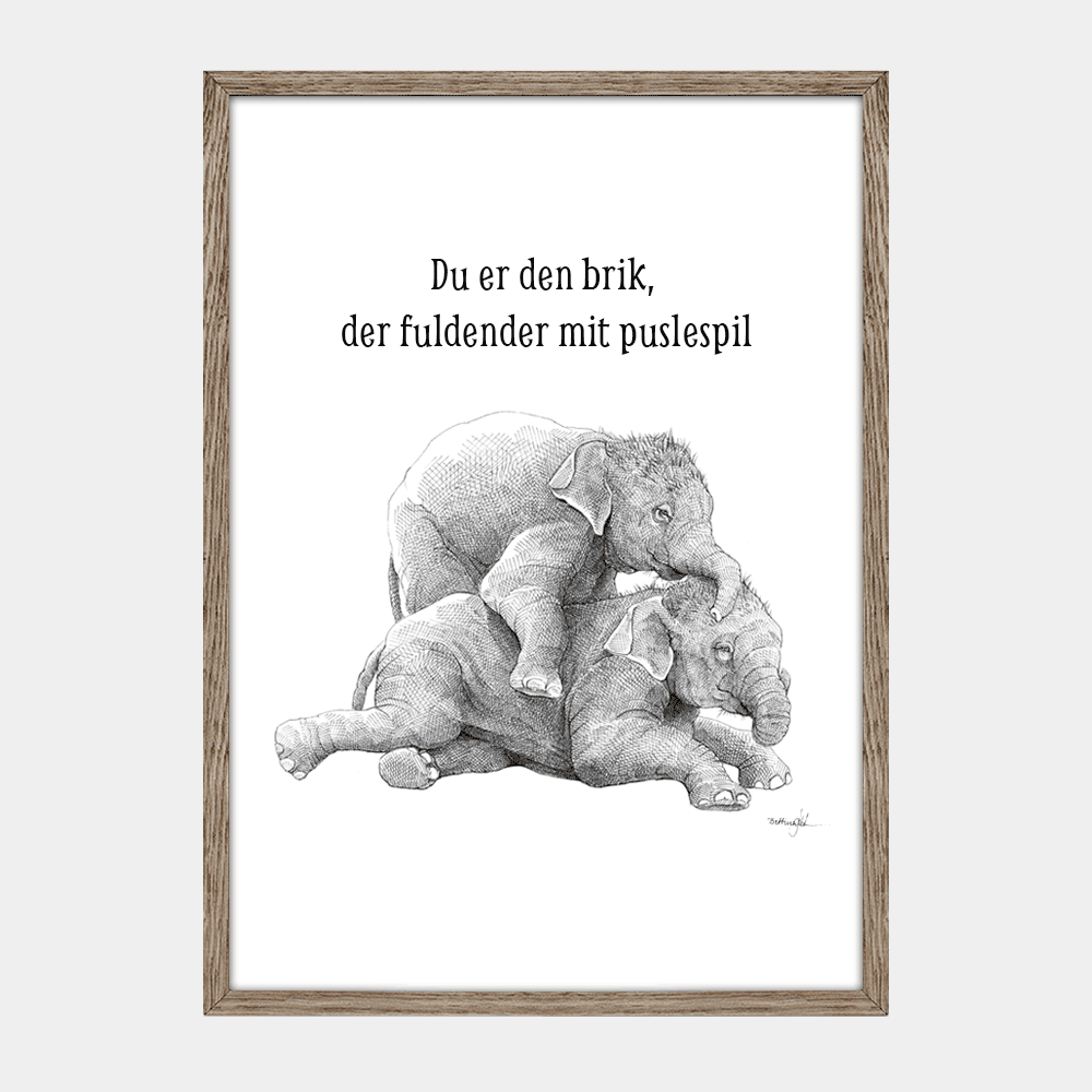 Plakat med elefanter