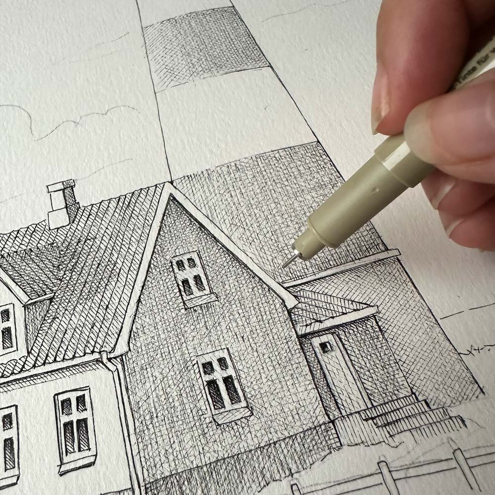 Plakat med fyrtårn – Lyset ved kysten