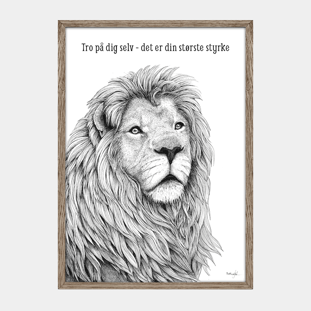 Plakat med hanløve