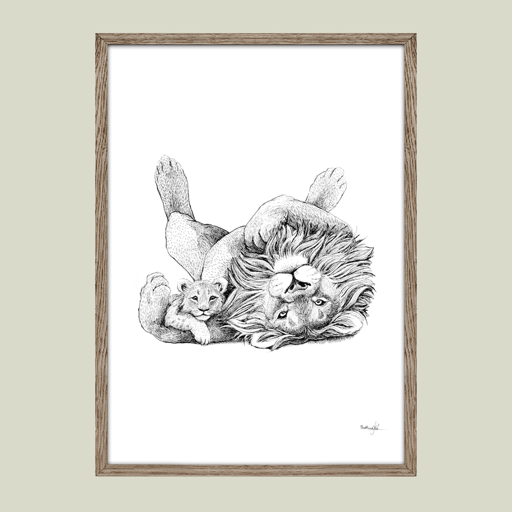 Famileplakat - Verdens bedste løvefar