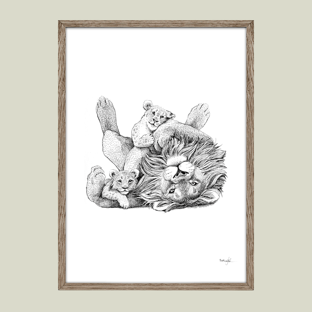 Famileplakat - Verdens bedste løvefar