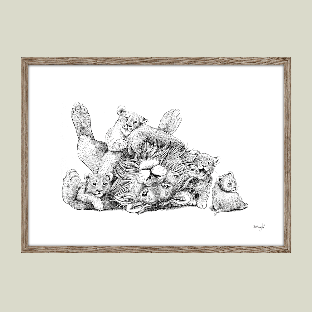 Famileplakat - Verdens bedste løvefar