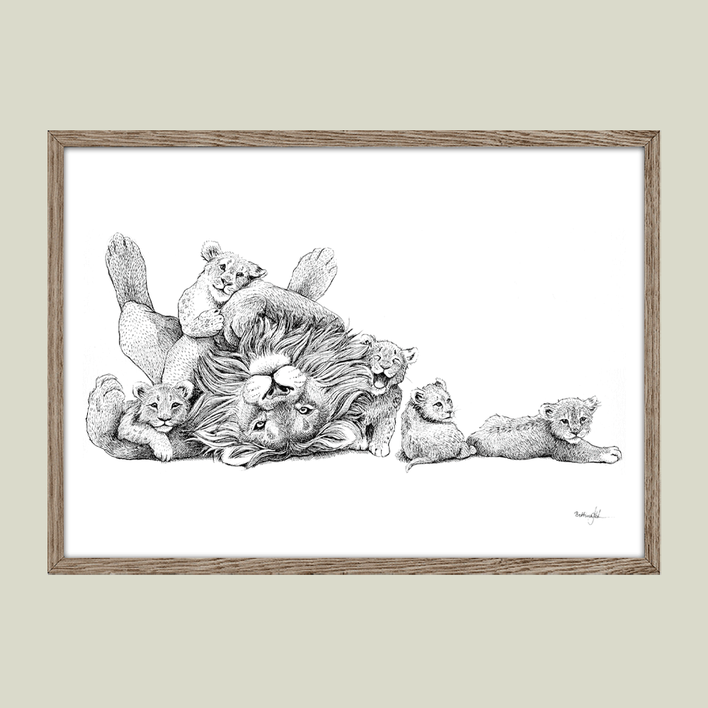 Famileplakat - Verdens bedste løvefar