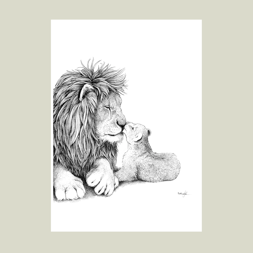 Plakat med løver - Vi to for altid