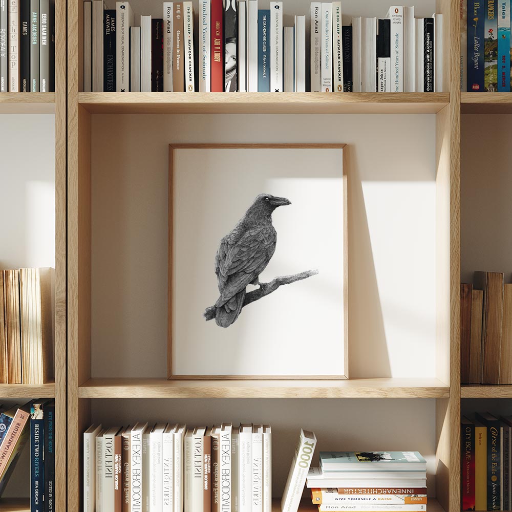 Plakat med ravn – Skovens vogter