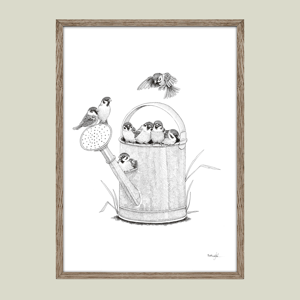 Plakat med skovspurve – Formiddagsmøde