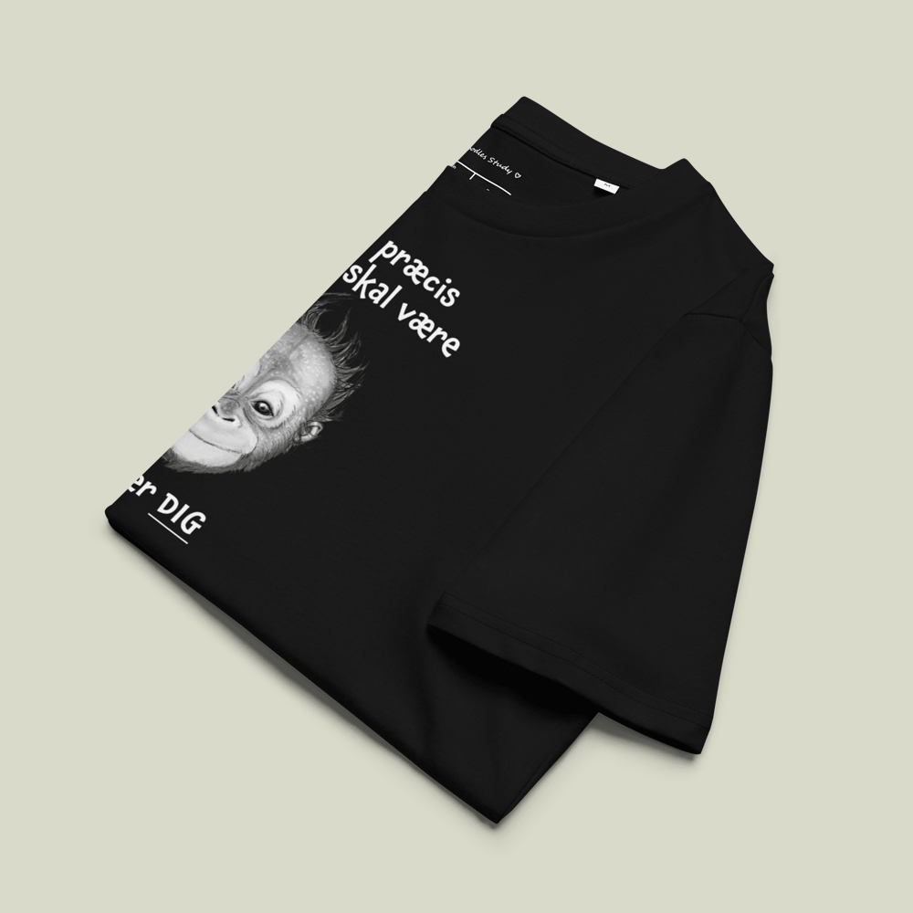 T-shirt med citat og orangutang – Du er DIG