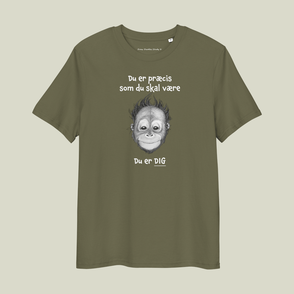 T-shirt med citat og orangutang – Du er DIG