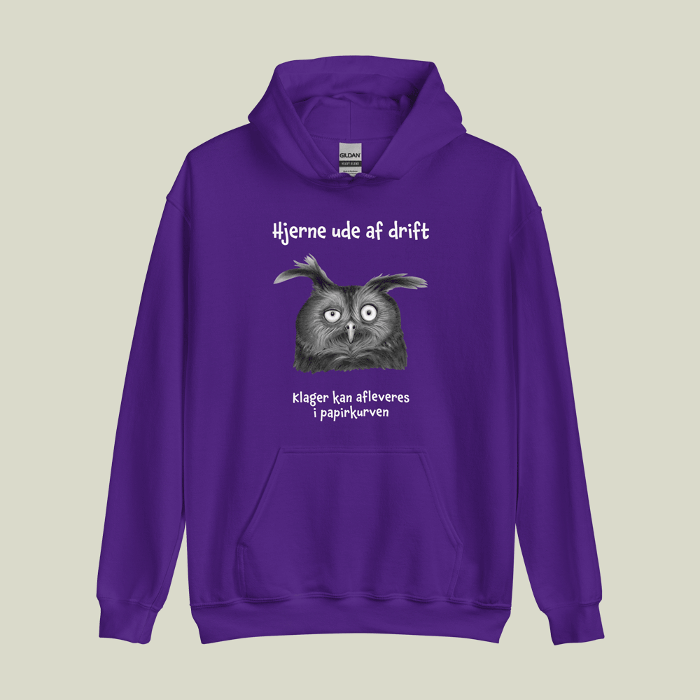 Hoodie med citat - Hjerne ude af drift