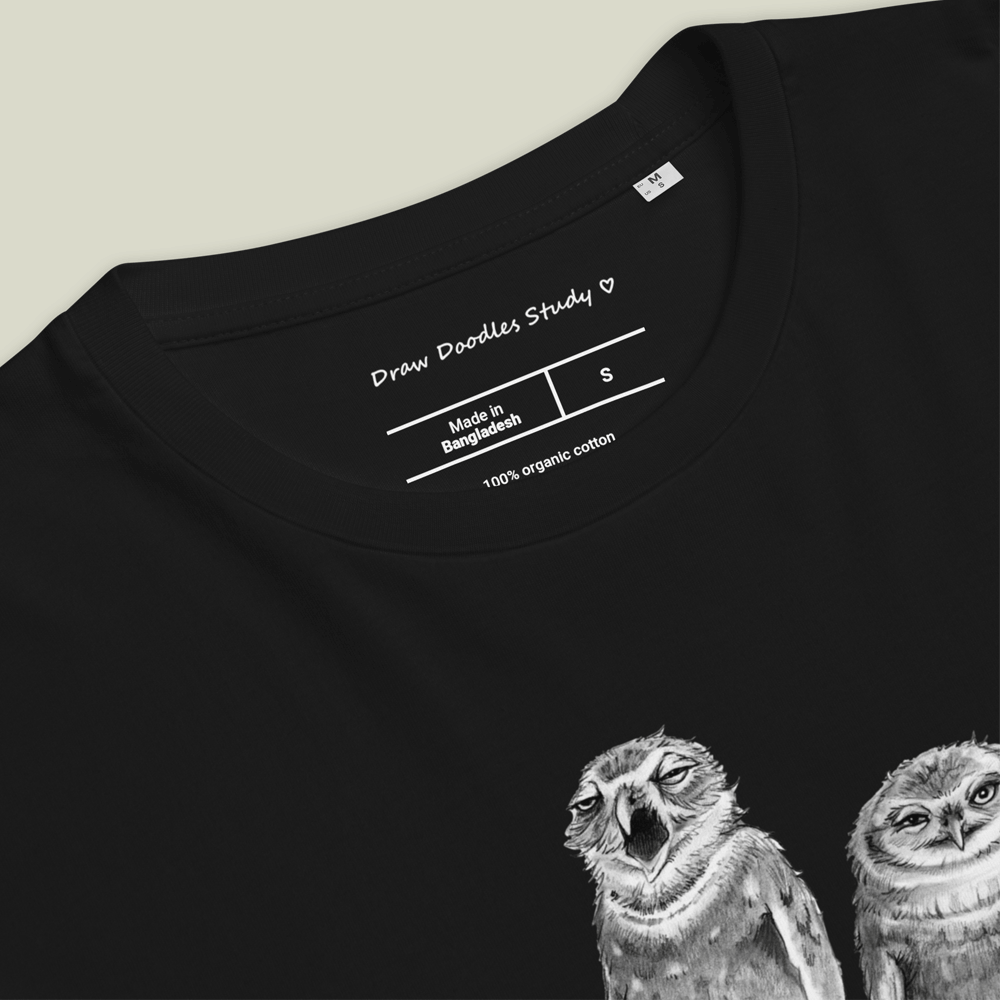 T-shirt med citat og ugler – Du er helt unik