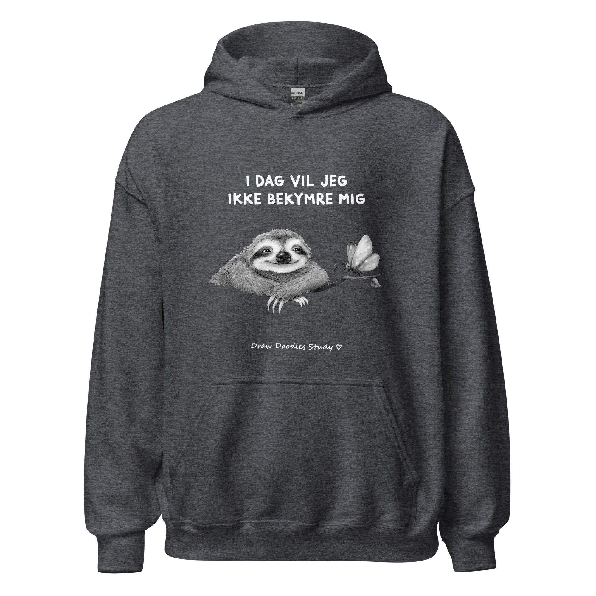 "Ingen bekymringer" - Unisex Hoodie (op til 5XL)