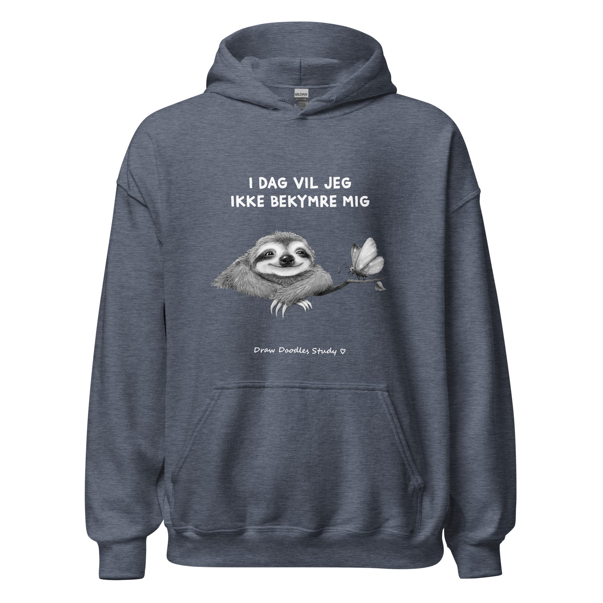 "Ingen bekymringer" - Unisex Hoodie (op til 5XL)