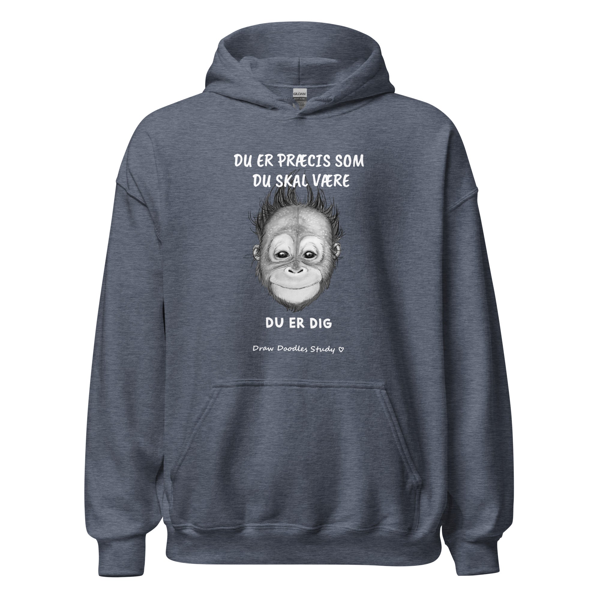 Hoodie "Vær dig selv" - Hvid tekst