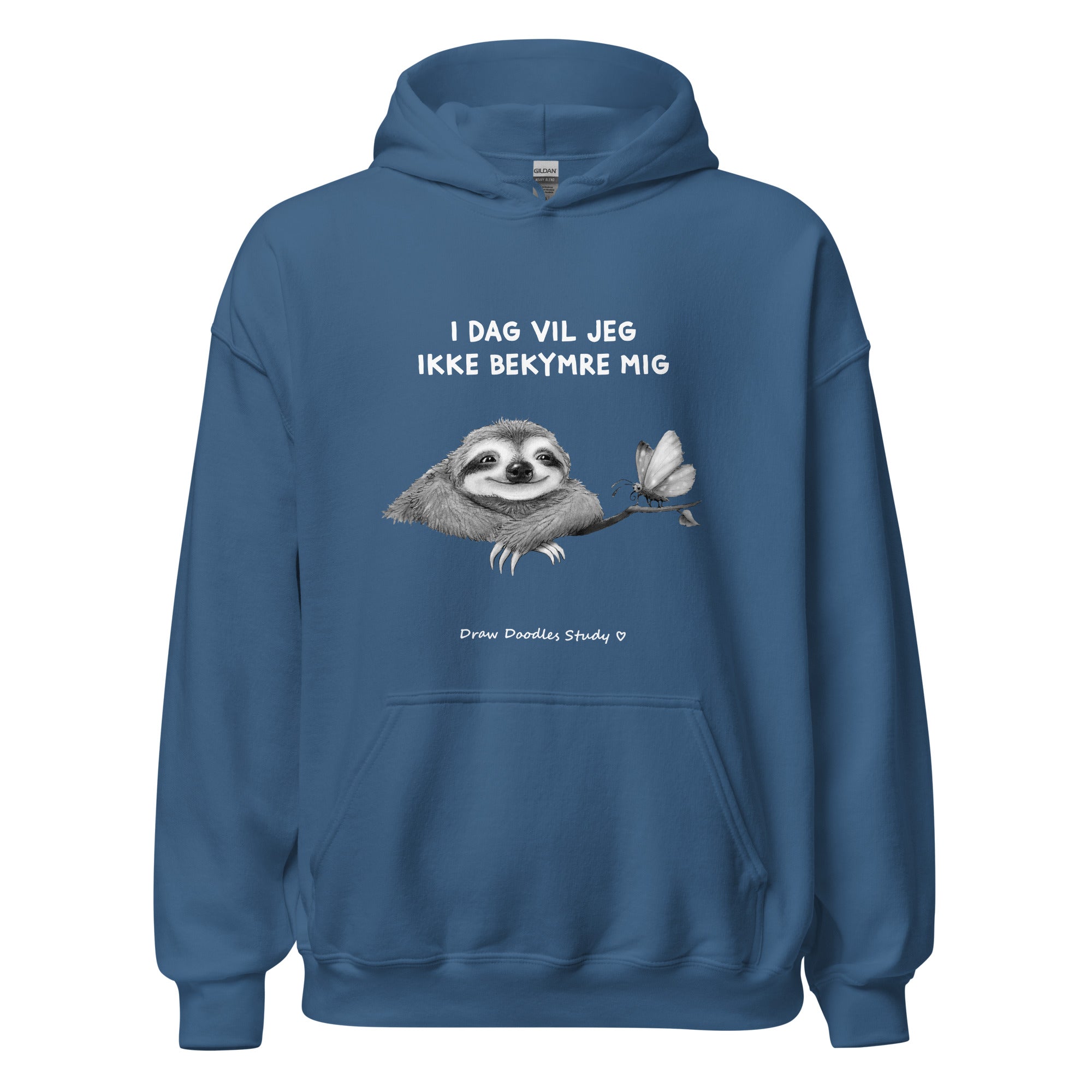 "Ingen bekymringer" - Unisex Hoodie (op til 5XL)