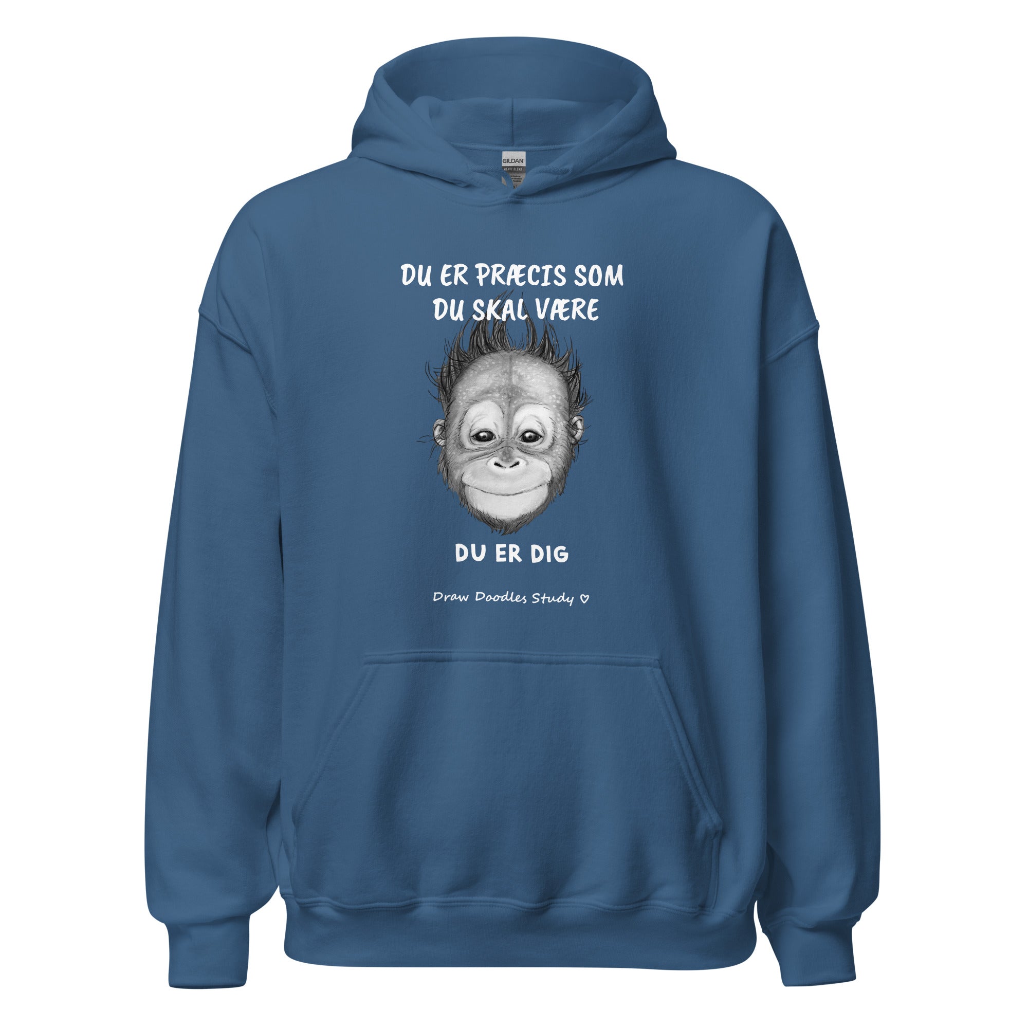 Hoodie "Vær dig selv" - Hvid tekst