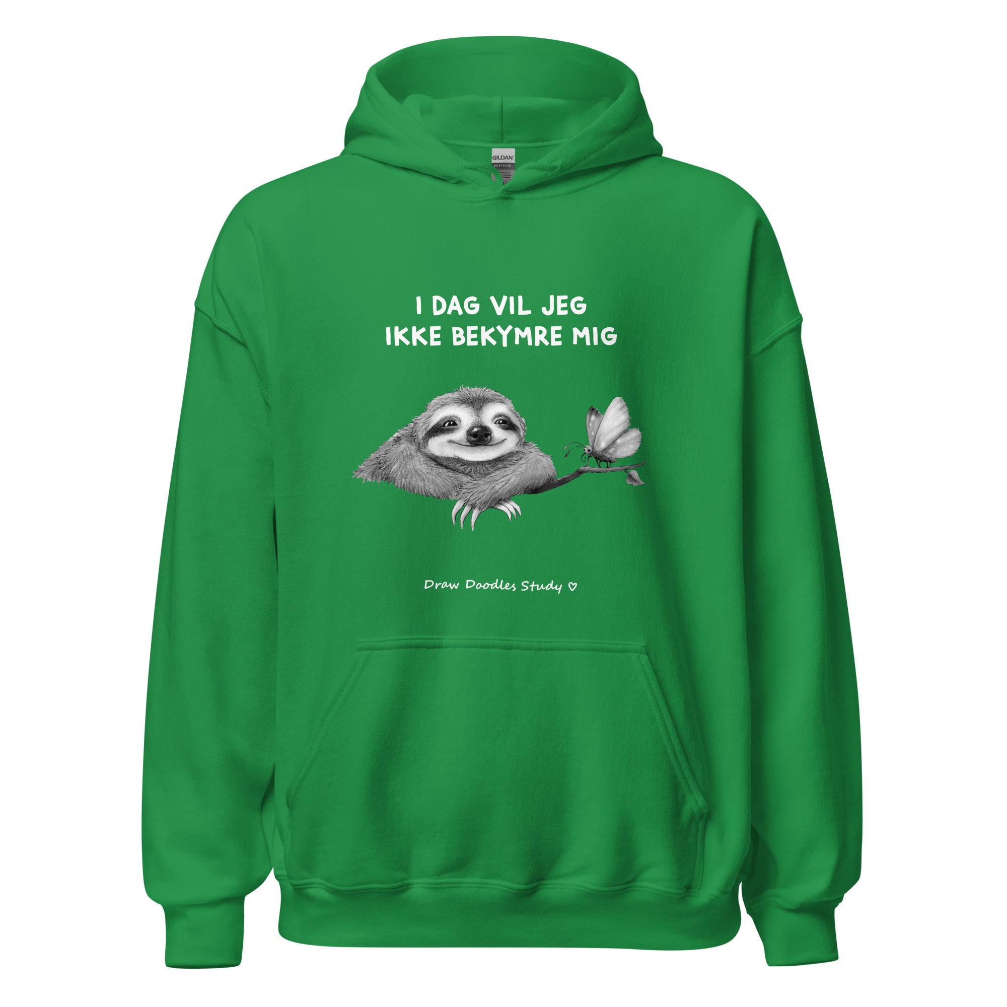 "Ingen bekymringer" - Unisex Hoodie (op til 5XL)