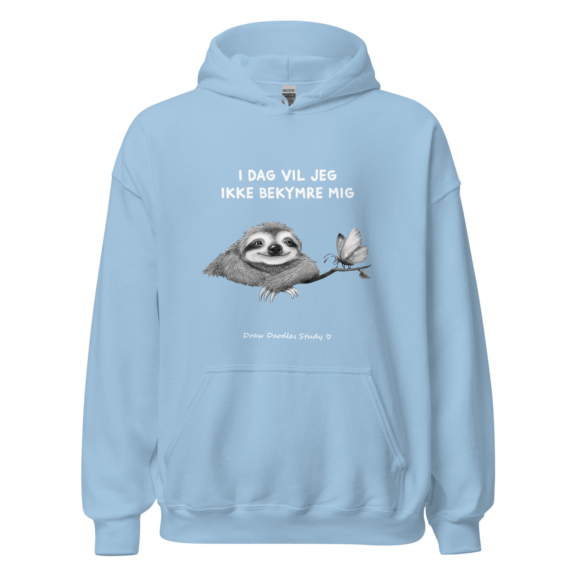 "Ingen bekymringer" - Unisex Hoodie (op til 5XL)