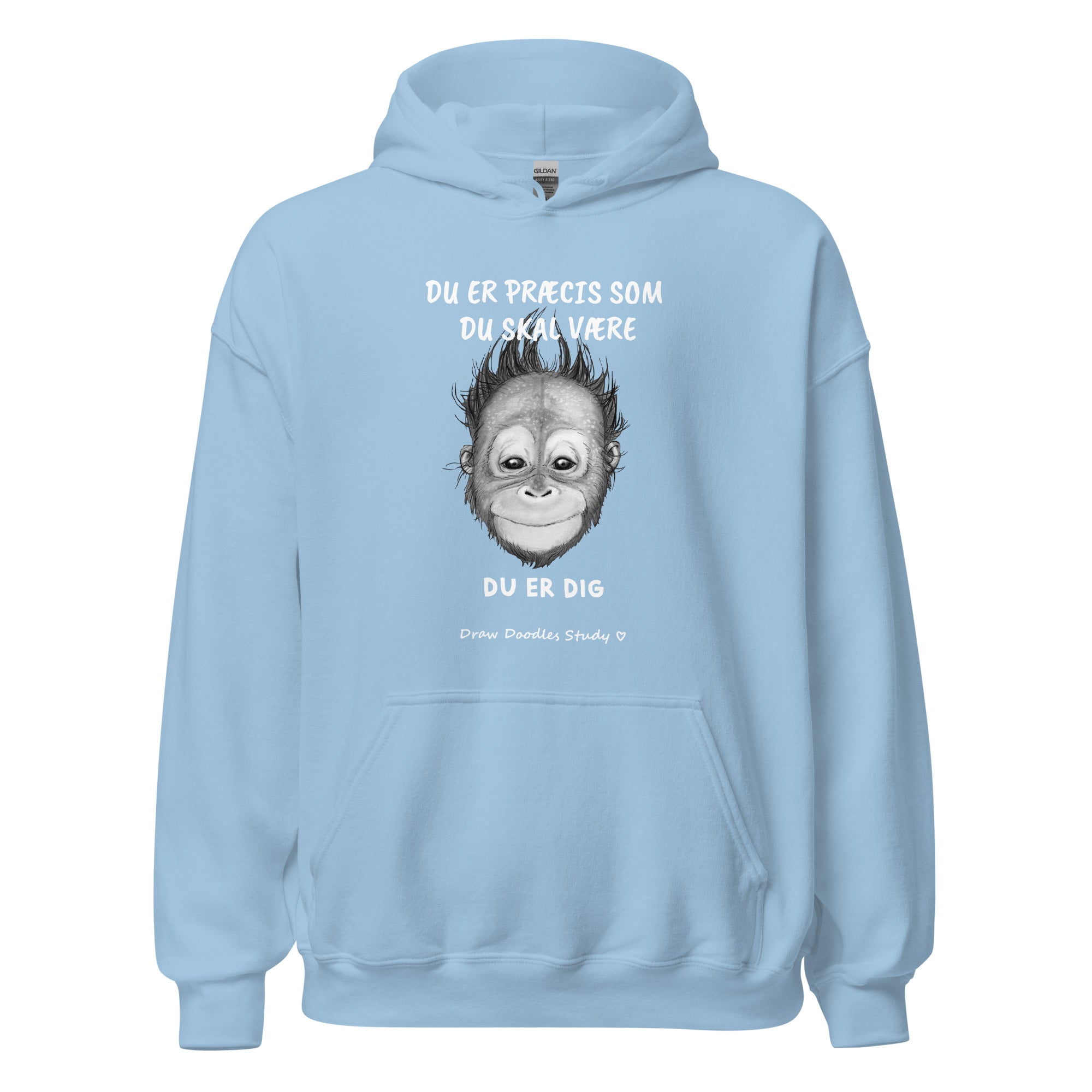 Hoodie "Vær dig selv" - Hvid tekst