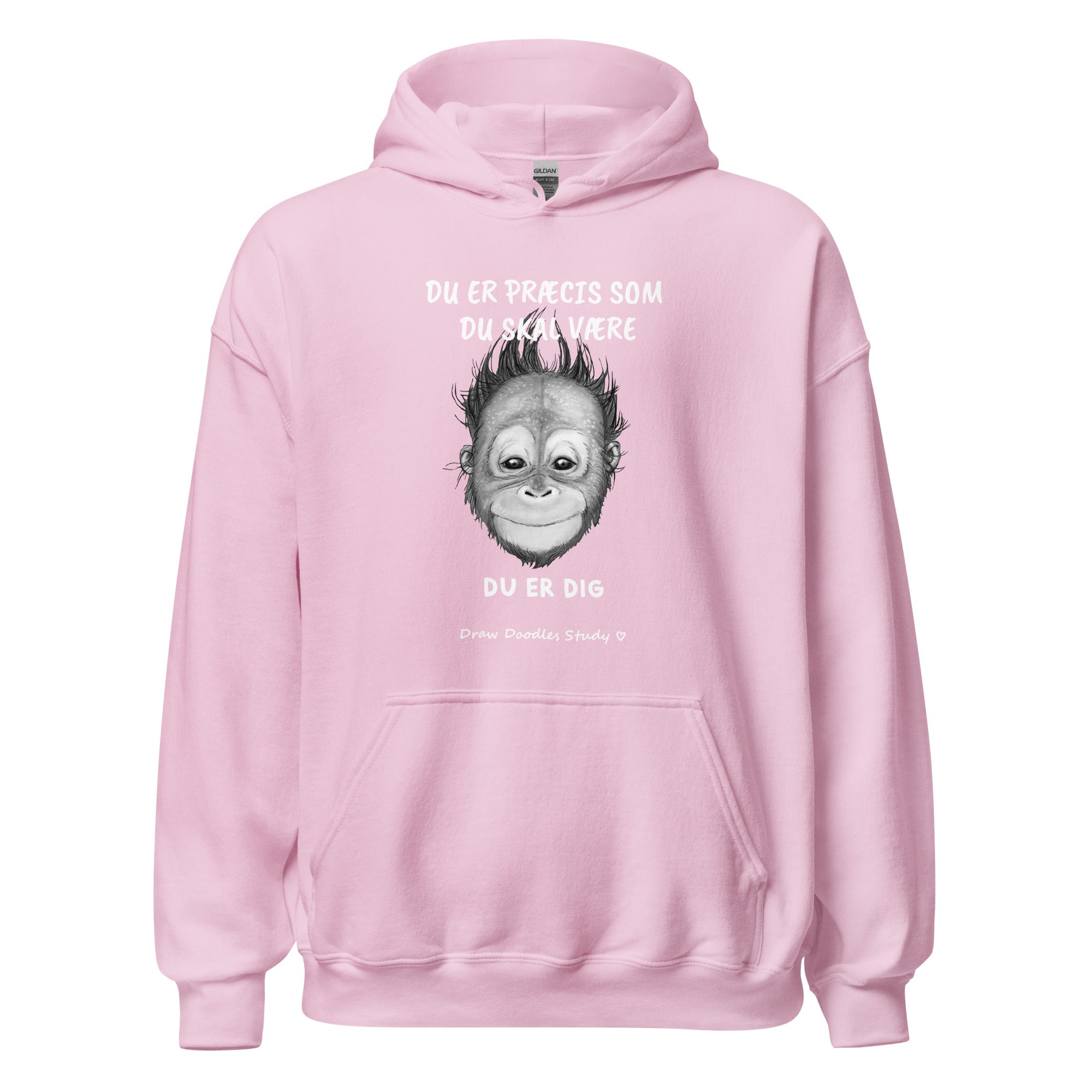 Hoodie "Vær dig selv" - Hvid tekst