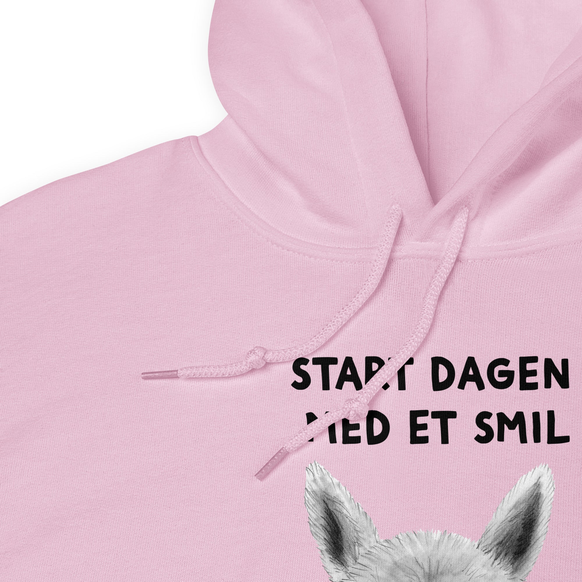 "Smil" - Unisex Hoodie (op til 5XL) LYS