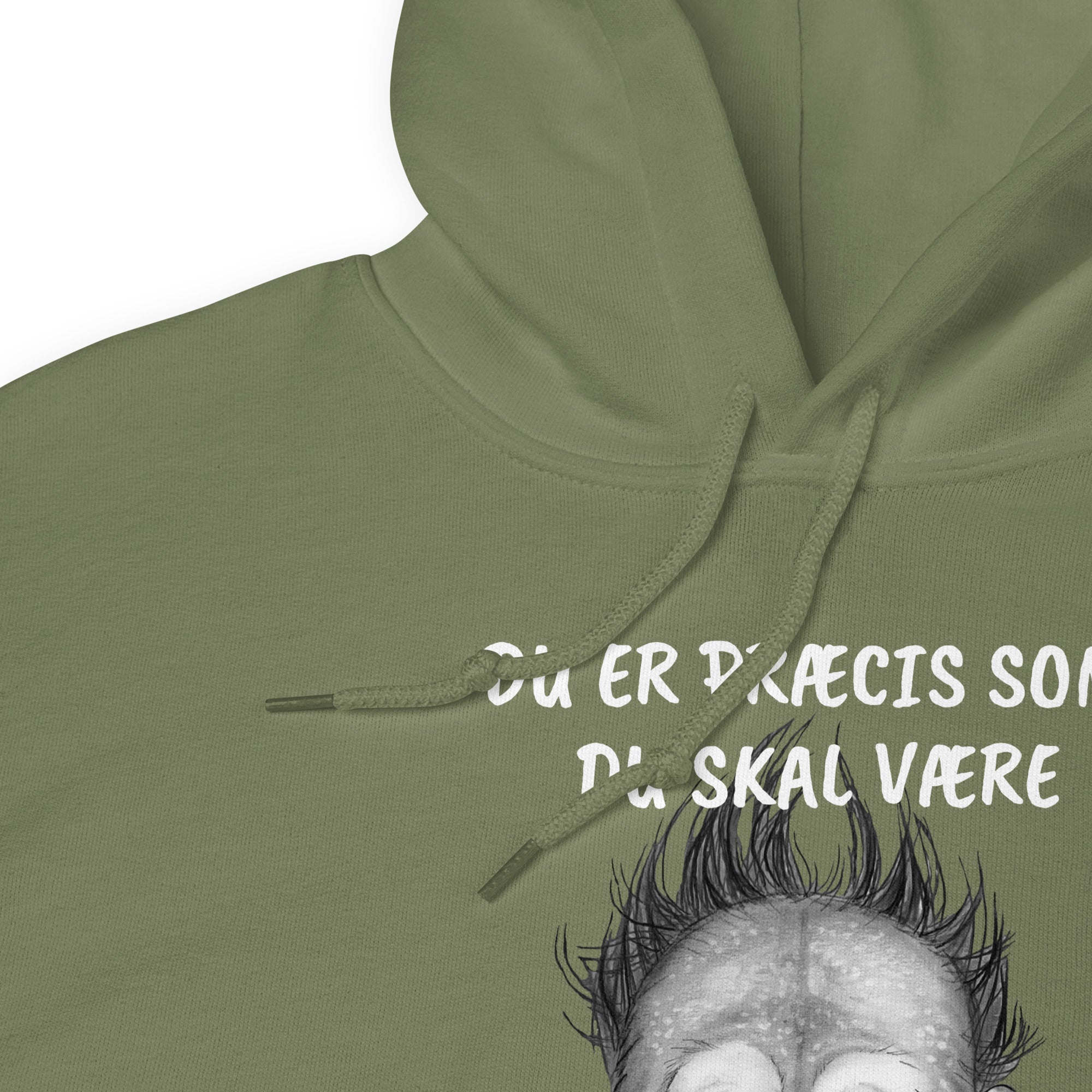 Hoodie "Vær dig selv" - Hvid tekst