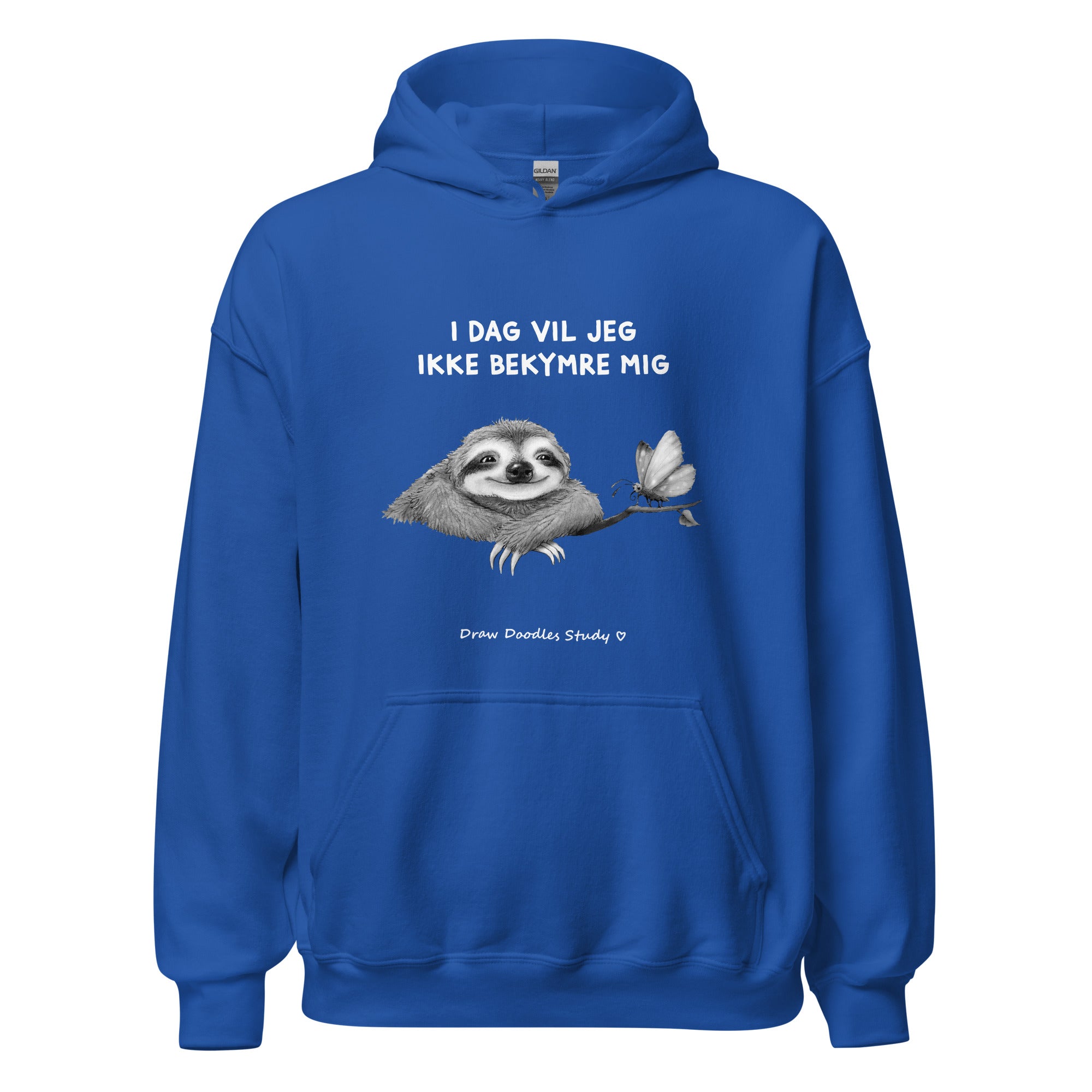 "Ingen bekymringer" - Unisex Hoodie (op til 5XL)