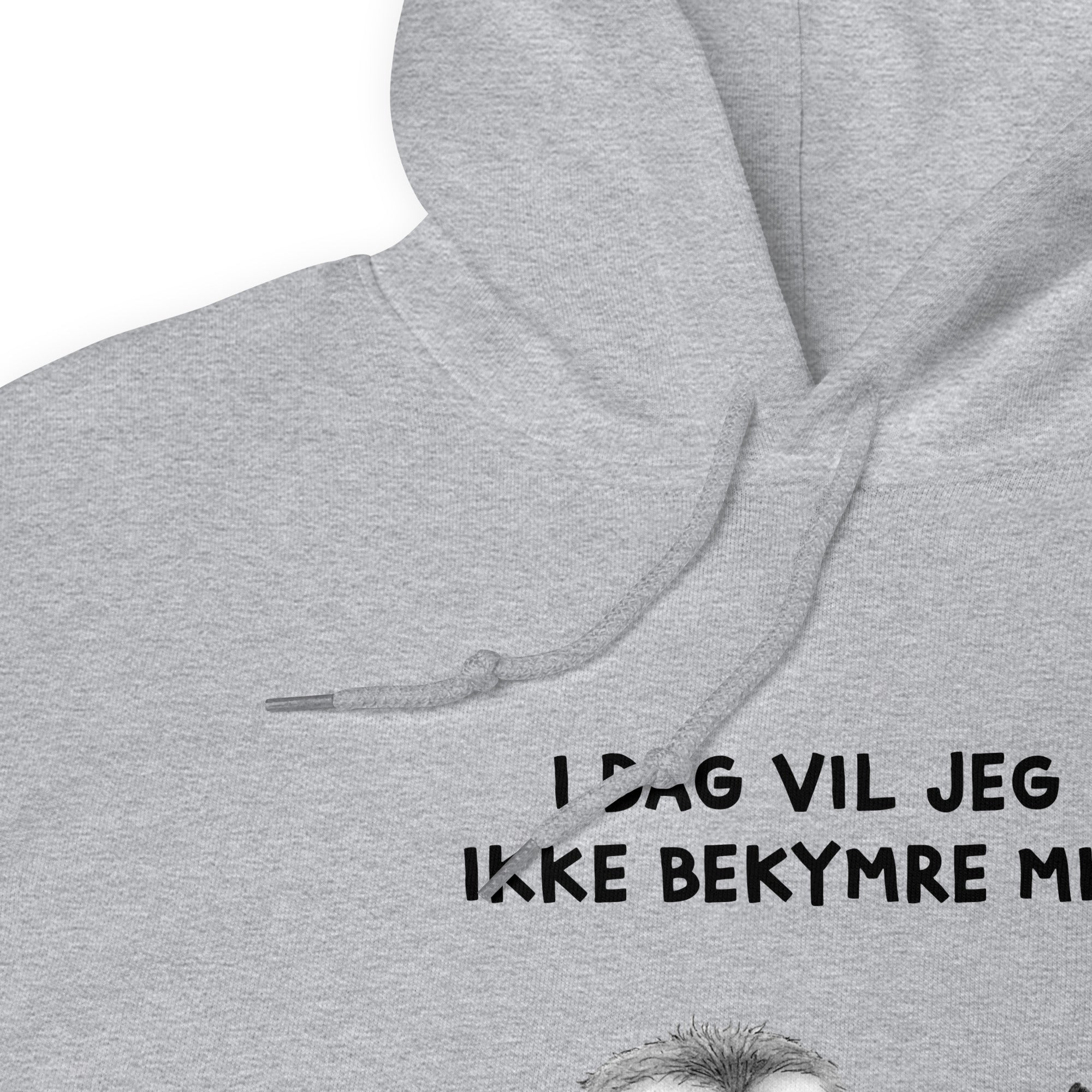 "Ingen bekymringer" - Unisex Hoodie (Op til 5XL) LYS