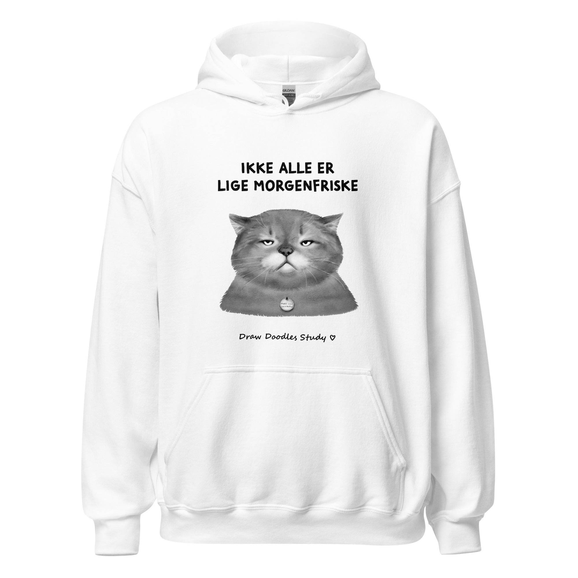 Hoodie "Morgenfrisk" - Sort tekst