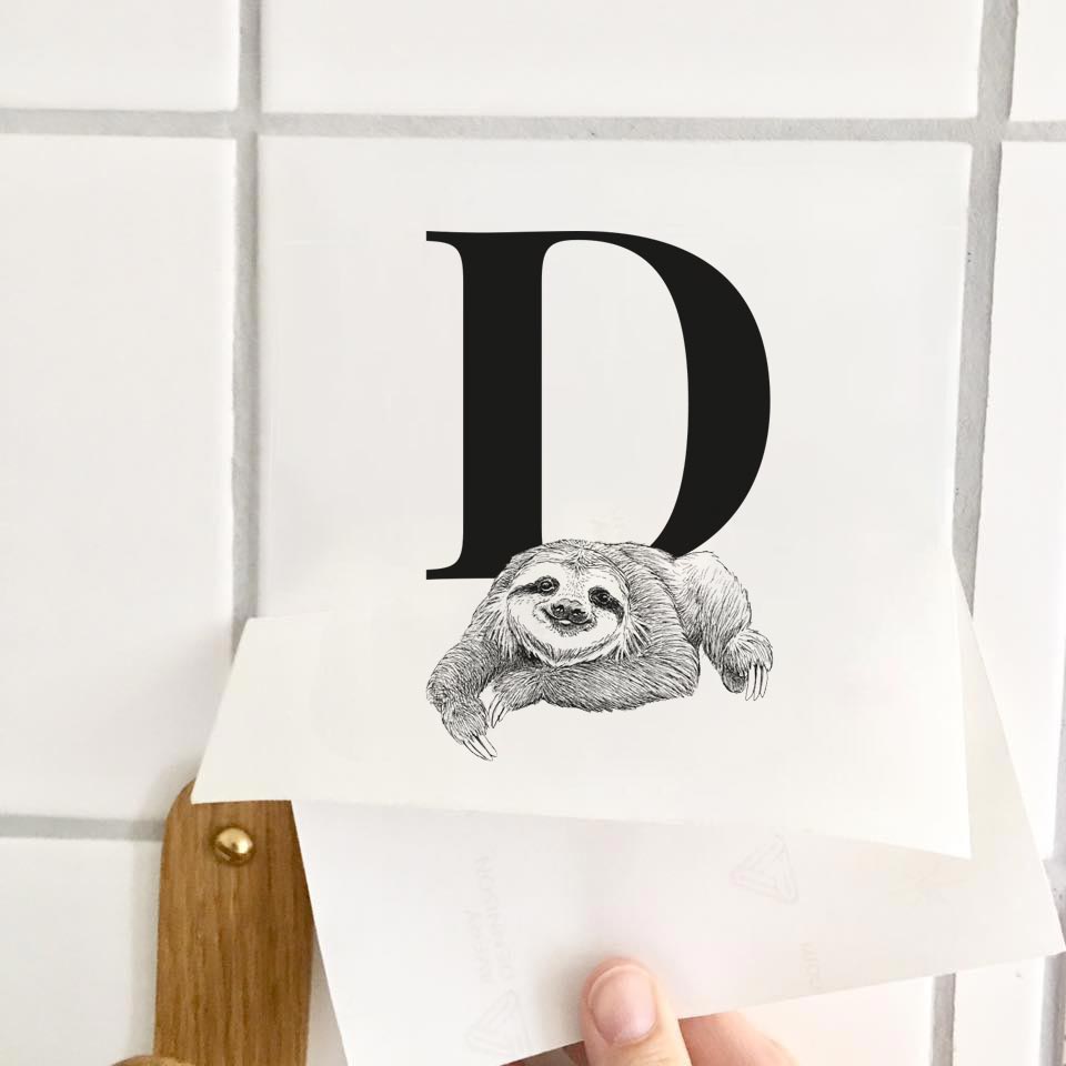 Bogstav sticker - D