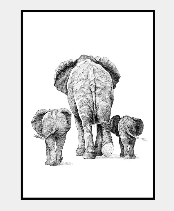 Elefanter - stor plakat