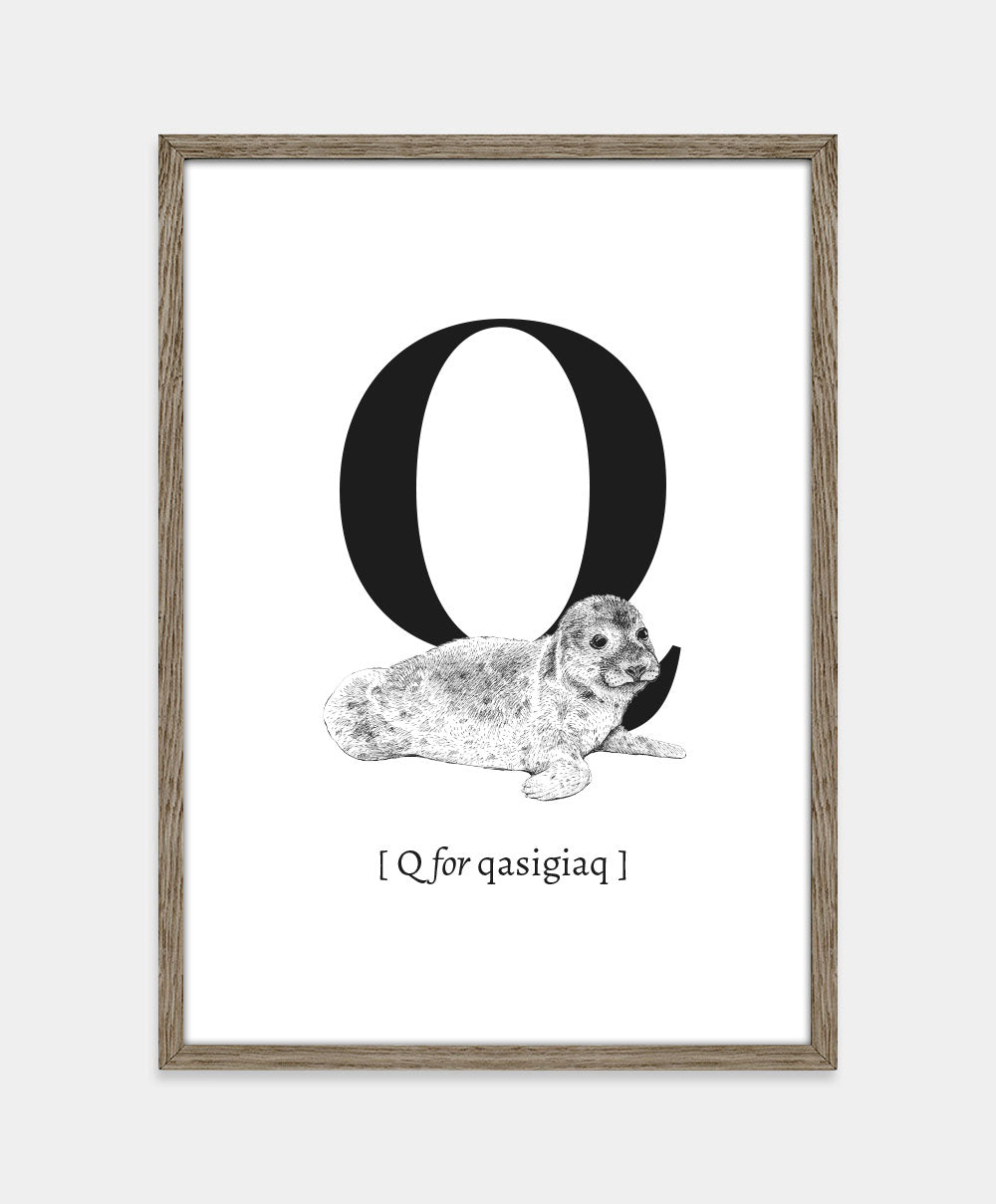 Bogstavplakat - Q for quasigiaq