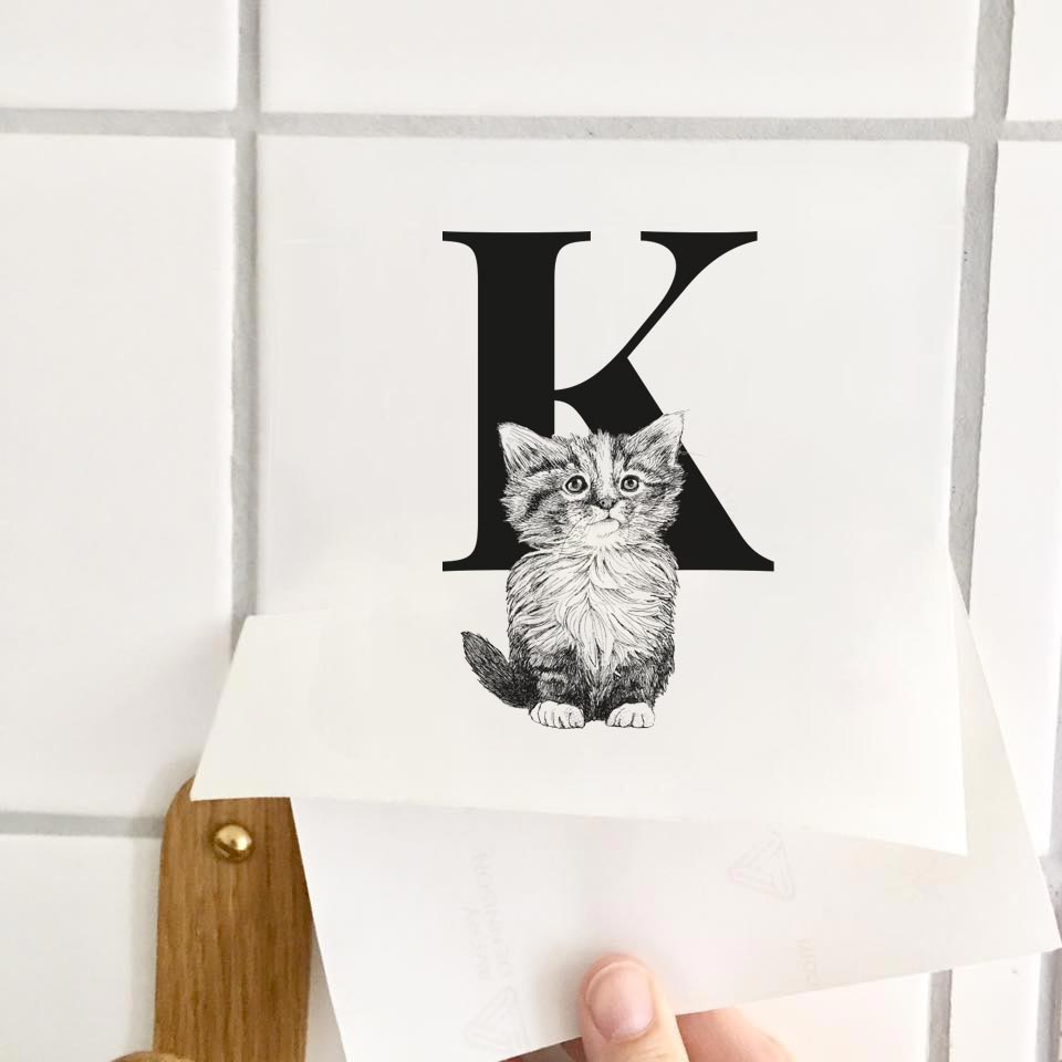 Bogstav sticker - K