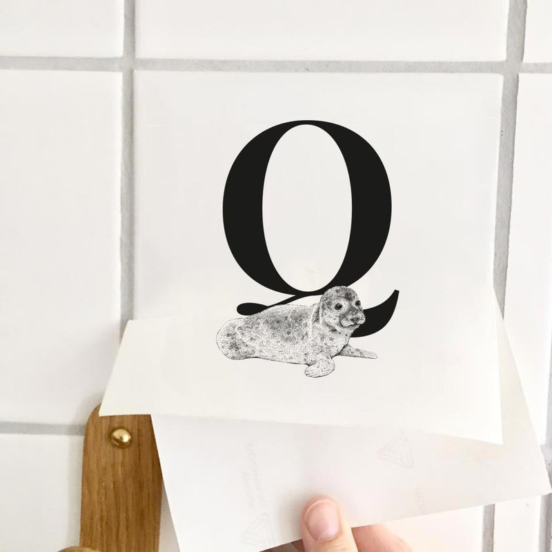 Bogstav sticker - Q