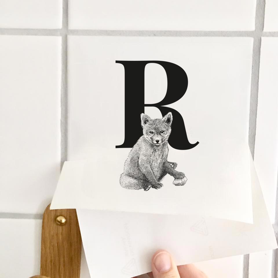 Bogstav sticker - R