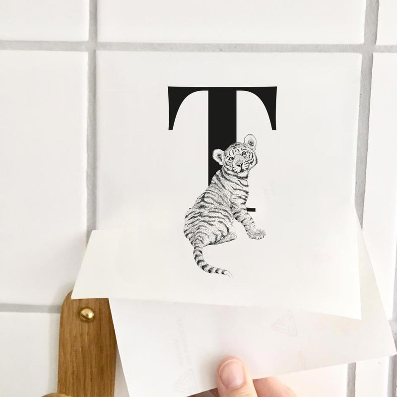Bogstav sticker - T